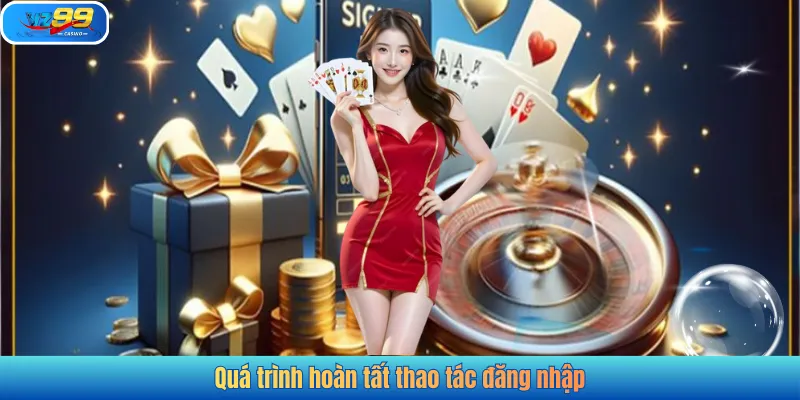 Quá trình hoàn tất thao tác đăng nhập